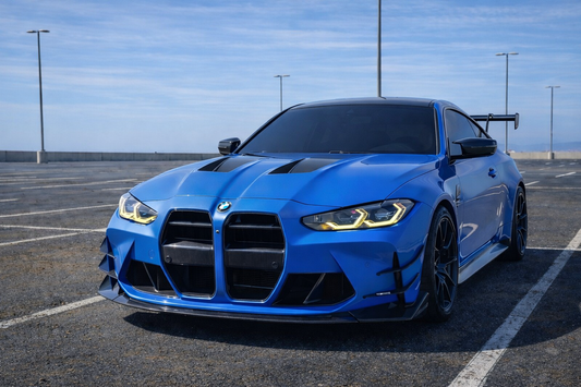 CSL Style Carbon Fiber Front Lip for BMW G80 G82 M3 M4 - 3 Piece Front Lip