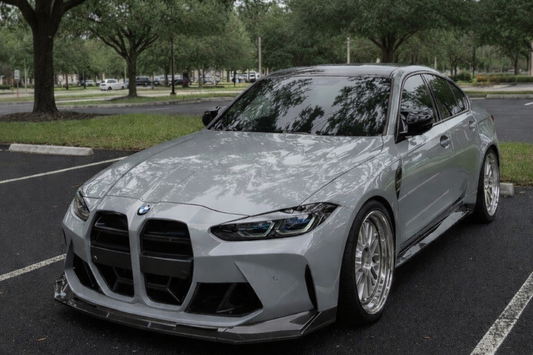 V Style Carbon Fiber Front Bumper Splitter Lip for BMW G80 G81 M3 G82 G83 M4 Touring 2021+ Front Lip